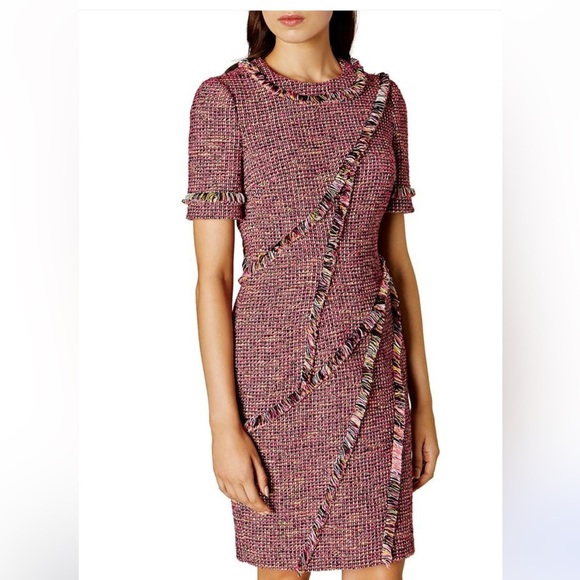 Karen Millen Dresses & Skirts - KAREN MILLEN Tweed Fringe
Dress size 4